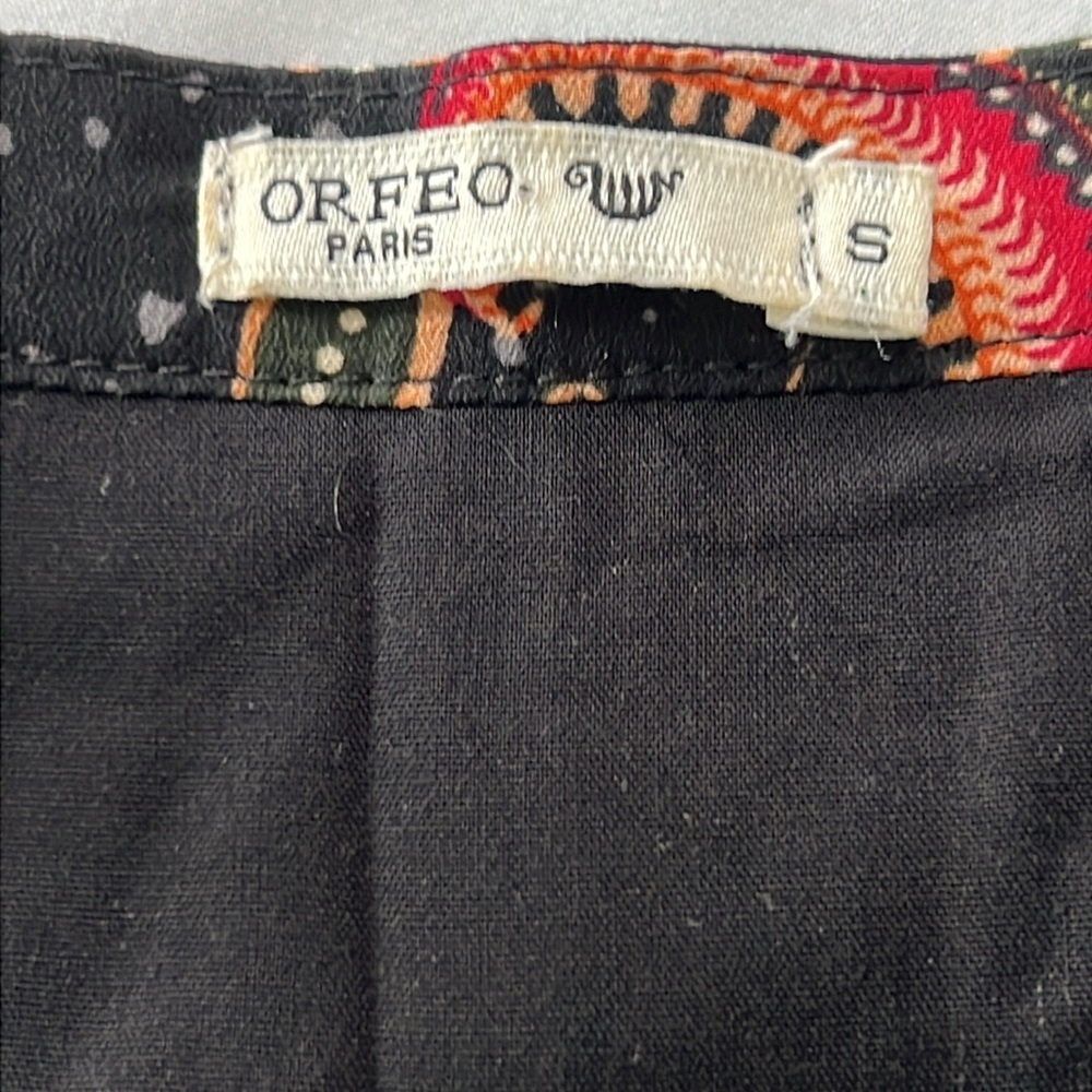 Orfeo Paris Paisley Print Dress with High Waist Tie - Picture 3 of 4